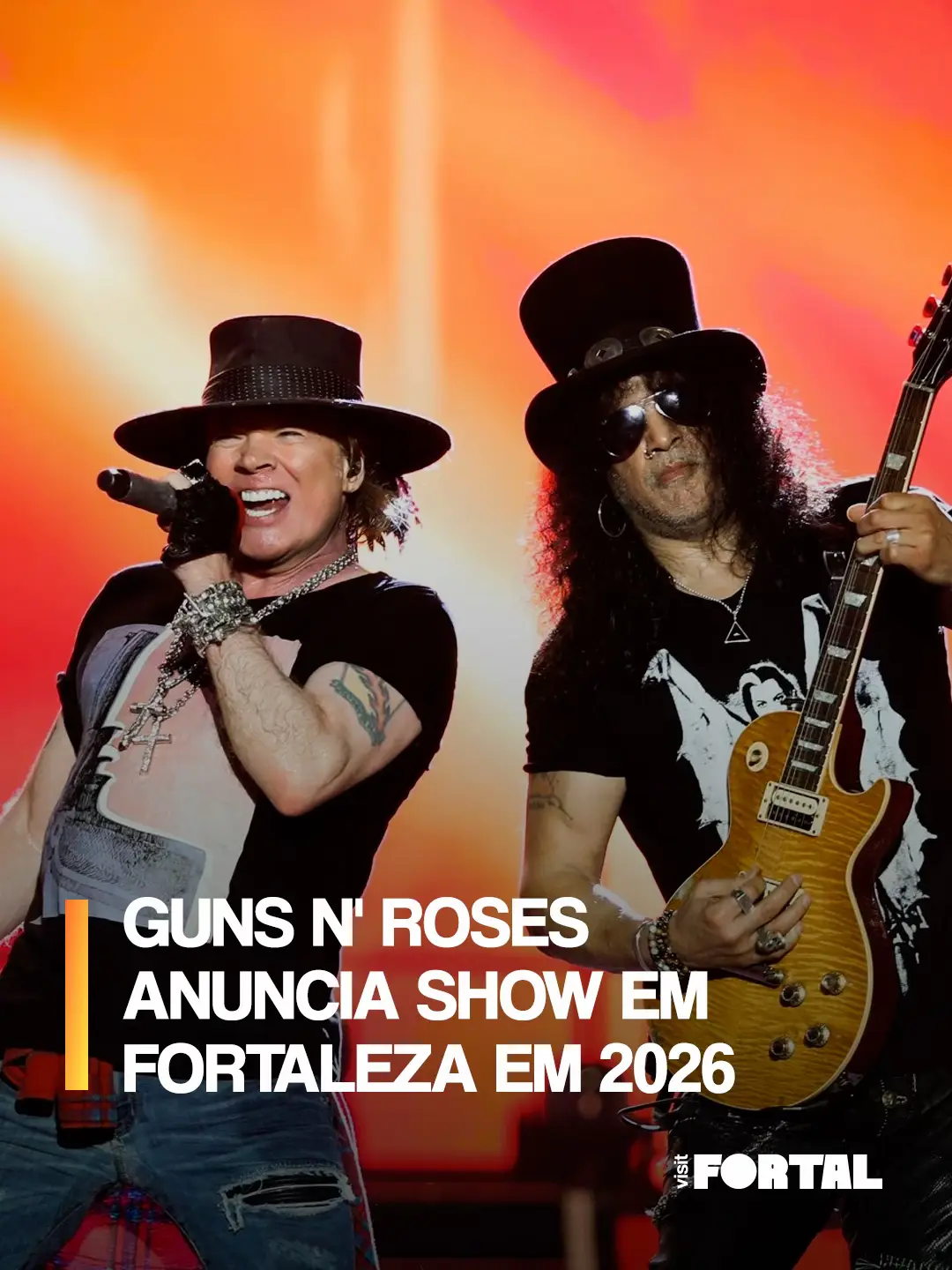 Em 2026 Fortaleza se prepara para receber de volta após 12 anos o @gunsnroses para uma apresentação histórica na turnê de 2026. O show já tem data e lugar: será no dia 18 de abril de 2026 na Arena Castelão! ⸻ 🇬🇧 FORTALEZA ON THE ROUTE OF MAJOR INTERNATIONAL SHOWS ✨ In 2026, Fortaleza is getting ready to welcome @gunsnroses back after 12 years for a historic performance on their 2026 tour. The show already has a date and venue: 18 April 2026 at Arena Castelão! ⸻ 🇪🇸 FORTALEZA EN LA RUTA DE LOS GRANDES SHOWS INTERNACIONALES ✨ En 2026, Fortaleza se prepara para recibir de vuelta, después de 12 años, a @gunsnroses para una presentación histórica en su gira de 2026. El show ya tiene fecha y lugar: será el 18 de abril de 2026 en la Arena Castelão! . . 📸: (Reprodução/Internet) . . #fortaleza #ceara #fortal #fortalezaceara #fortalcity                 