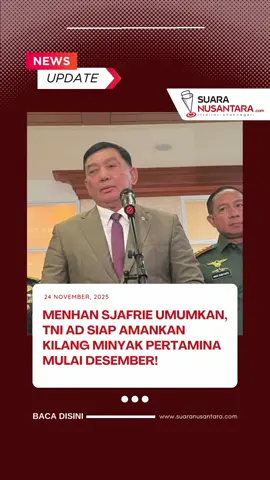 Menhan Sjafrie umumkan, TNI ad Siap amankan Kilang Minyak pertamina mulai desember! Penjagaan instalasi strategis seperti kilang minyak Pertamina resmi menjadi bagian dari Operasi Militer Selain Perang (OMSP). Menhan Sjafrie Sjamsoeddin mengumumkan bahwa mulai Desember 2025, pasukan TNI AD akan diterjunkan untuk pengamanan intensif. Operasi ini juga akan dipantau langsung oleh Badan Intelijen Strategis (BAIS) guna mendeteksi potensi ancaman sedini mungkin. Kebijakan ini memicu sorotan publik karena dinilai meningkatkan peran militer dalam sektor sipil yang selama ini dianggap sensitif. #TNI #OMSP #SjafrieSjamsoeddin #Pertamina #KilangMinyak 