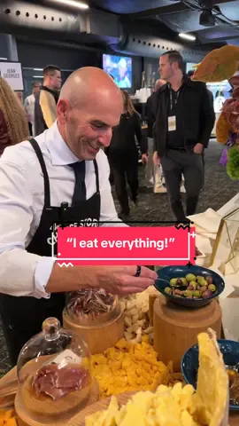 Let’s make our friend Reed a beautiful selection of delicious aged cheeses! Two different types of parmigiano, aged cheddars, Gouda and meats like Serrano and Iberico! #cheesestoreofbeverlyhills #formula1 #lasvegasgp #cheesemonger 