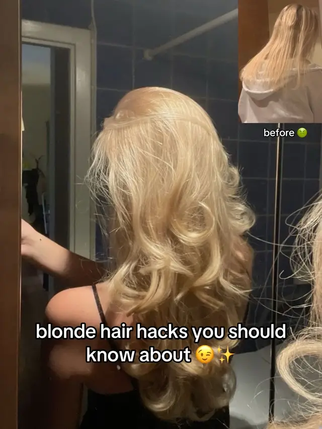 #blondehair #blondegirl #hairtok #haircare #fyp 