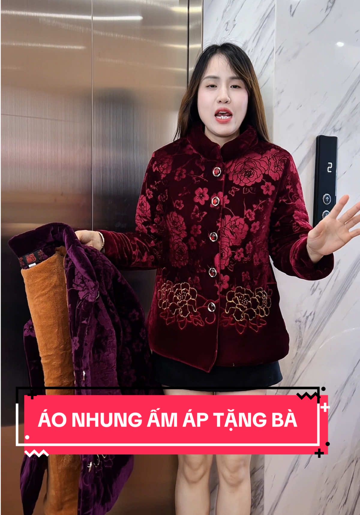 Áo nhung ấm áp tặng bà tặng mẹ #hienthuday #sonnetgroup #tangme #aonhung #aoba 