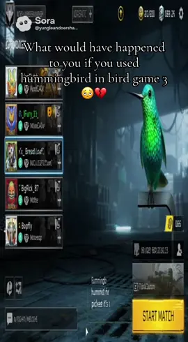 What would have happened to you if you used hummingbird in bird game 3 #birdgame #ai #sora #viral #birdgame3 