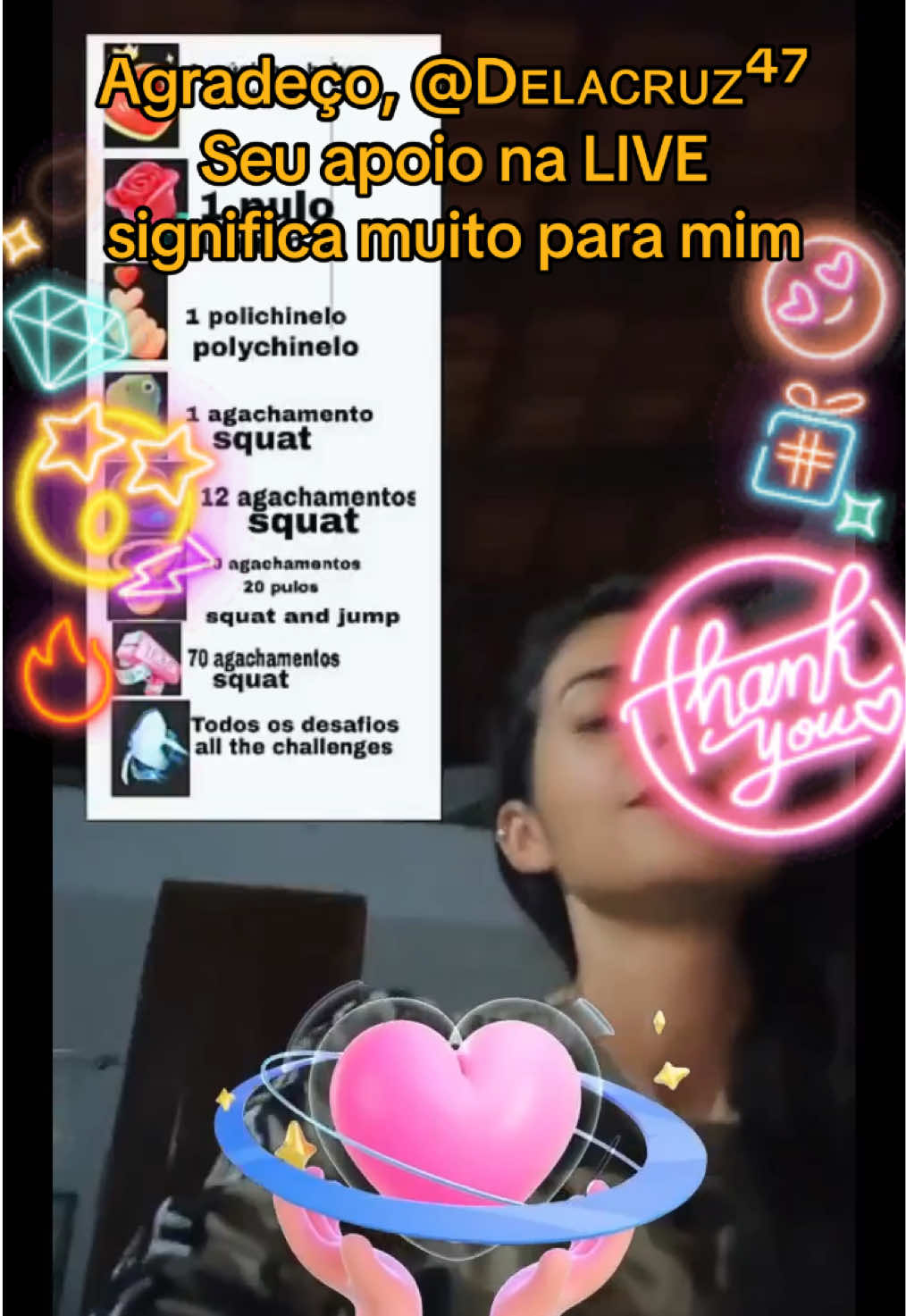 Dᴇʟᴀᴄʀᴜᴢ⁴⁷, te agradeço muito pela ajuda incrível para minha LIVE! Continuarei criando conteúdo cada vez melhor nas LIVEs!@Dᴇʟᴀᴄʀᴜᴢ⁴⁷ #tiktoklive #livehighlights #livegift #handhearts #mãocomcoração 