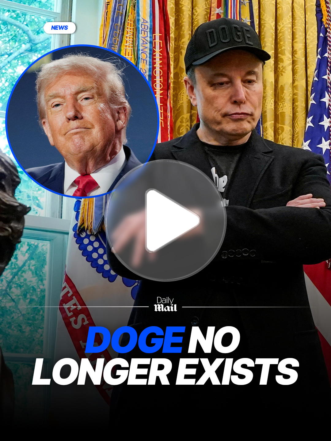 Follow our new page @thisismoney President Donald Trump's signature government-slashing task force has quietly collapsed - eight months before its mandate expired - despite months of boasting from Trump, Elon Musk, and top administration officials. The Department of Government Efficiency, or DOGE, which once stormed federal agencies with sweeping cuts and headline-grabbing stunts, has now effectively ceased to exist. Find out more at Daily Mail. #elonmusk #donald #doge #usa #news