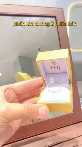 Nhẫn kim cương 2 phiên bản , 4 li và 4.5li #xh #pnj 