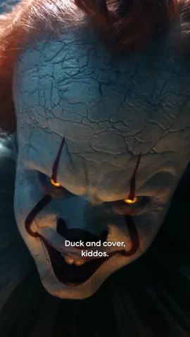 Duck and cover, kiddos. #ITWelcomeToDerry #Pennywise #BillSkarsgard