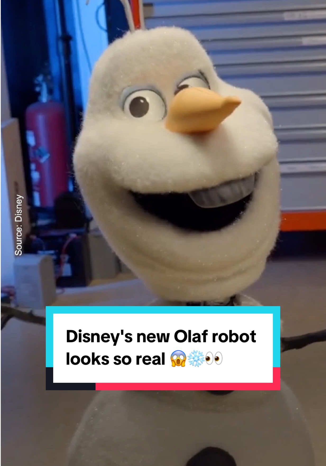 Disney's new Olaf robot is so real, it'll give you chills ❄️🤖 #disney #olaf #robot #techtok 
