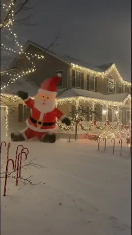 156 inch Christmas vine decoration with lights and red bow #christmas #decoration #santa #fyp #vine 