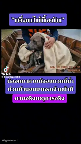 เราเป็นมนุษย์ช่วยดูตัวอย่างหมากับแมวเขารักกันเลยช่วยกัน#แล้วทำไมมนุษย์เราชอบแบ่งแยกศาสนาให้เป็นศัตรู#ช่วยสำนึกบ้างอายแมวกับหมาบ้างนะ#