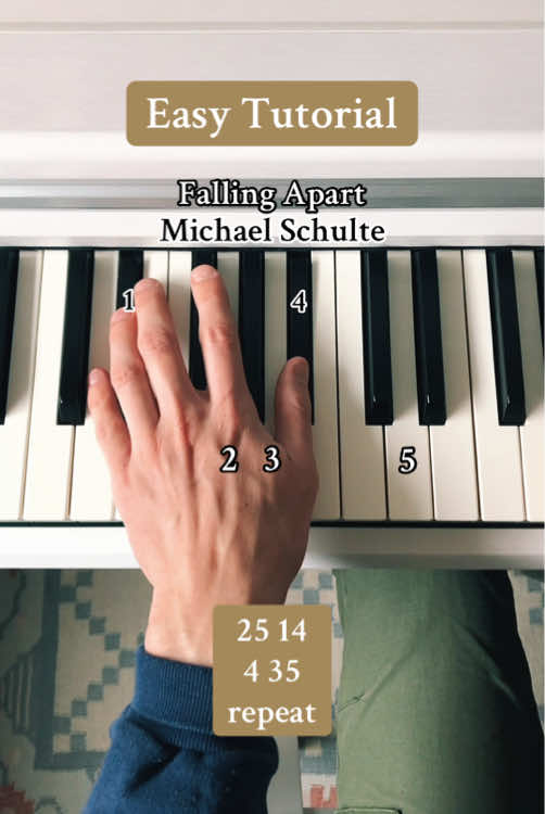 Falling Apart 🎧🥀 #fallingapart #michaelschulte #piano #tutorial 