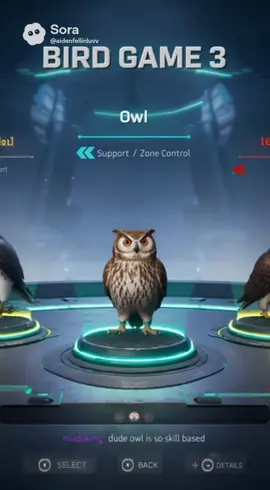 finally someone uses owl, hes so skill based. #ai #fyp #birdgame #viral #funny