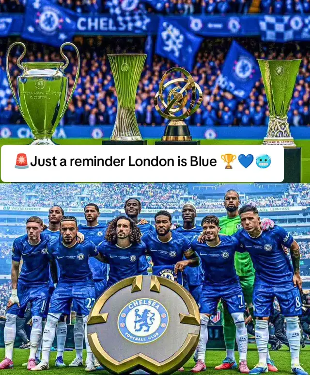 🚨Just a reminder London is Blue🥶💙💙💙💙 & we have won it all 🏆🏆