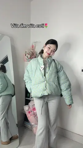 Áo phao thui mà xinh waaaa #aophao #aophaonu #aophaobeo #aophaocute 