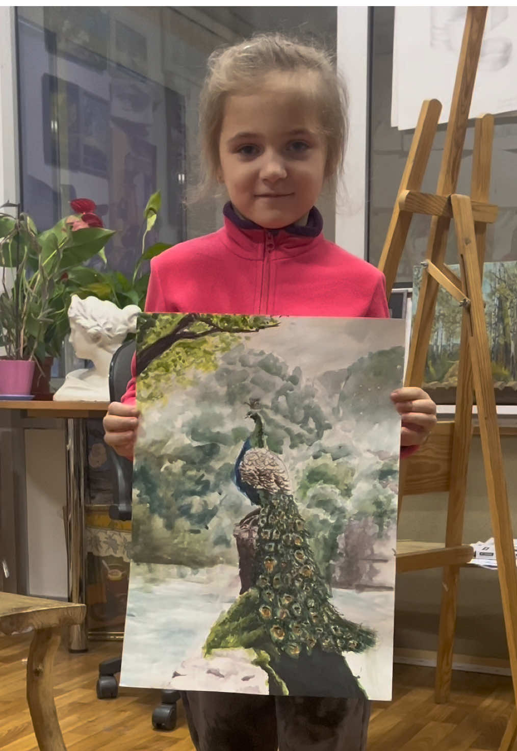 Смутилась 😊  #урокирисованияонлайн #рисованиеонлайн #художка 