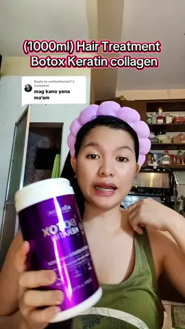 Replying to @emilysilawan2 1-2months nyu na tong magagamit. #hairmask #hairtreatment #botoxkeratin #smoothhair 