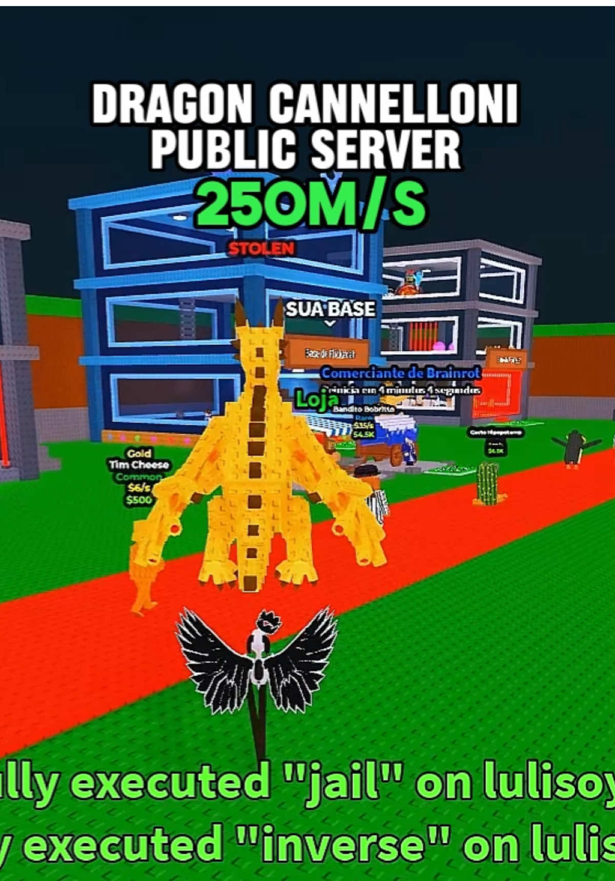 Dragon cannelloni em servidor publico #stealabrainrot #roblox #brainrot #flickadah 