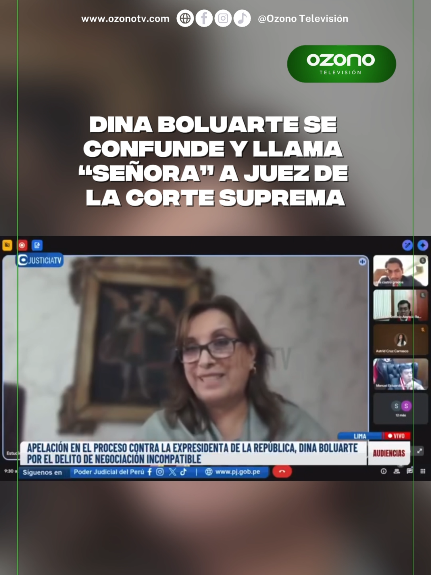 Dina Boluarte se confunde y llama 