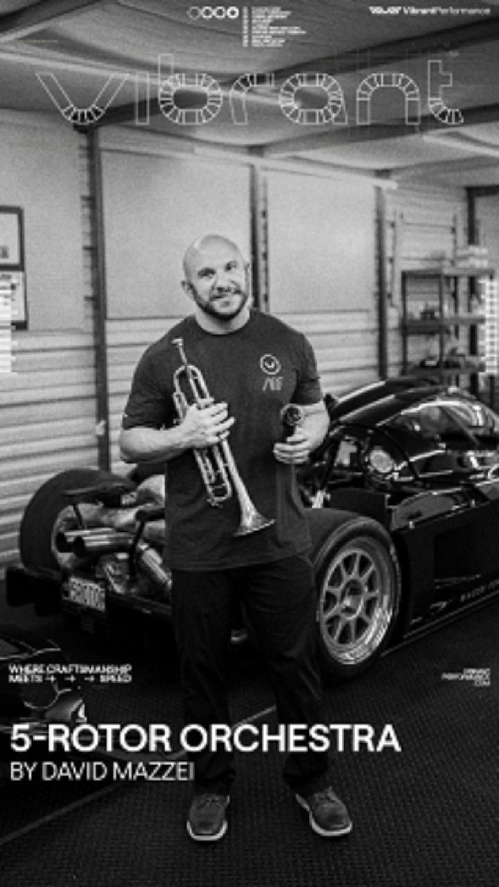 The world’s first turbo 5 rotor is here, and David Mazzei explains why it sounds so wild. It all comes down to music theory. The MF5 creates the same major third interval you hear in legendary V10s. Except now it is coming out of a five-rotor monster that is about to blow people’s minds at PRI 2025. Turn your volume up for this. #VibrantPerformance #FiveRotor #MF5 #DavidMazzei #RotaryPower #CarTok #PRI2025 #EngineSound #CarEngineering