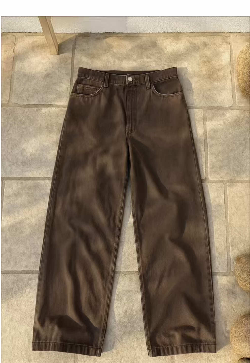 #pantsformen #brownjeans #widelegpants 