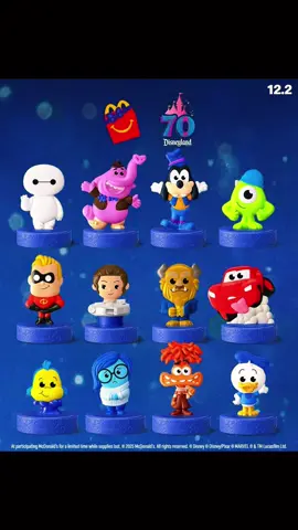 #McDonalds x #Disneyland 70 years collab. ✨ I want them all 😩 Available 12.2 #Disney #Disneyland70 #HapoyMeal 