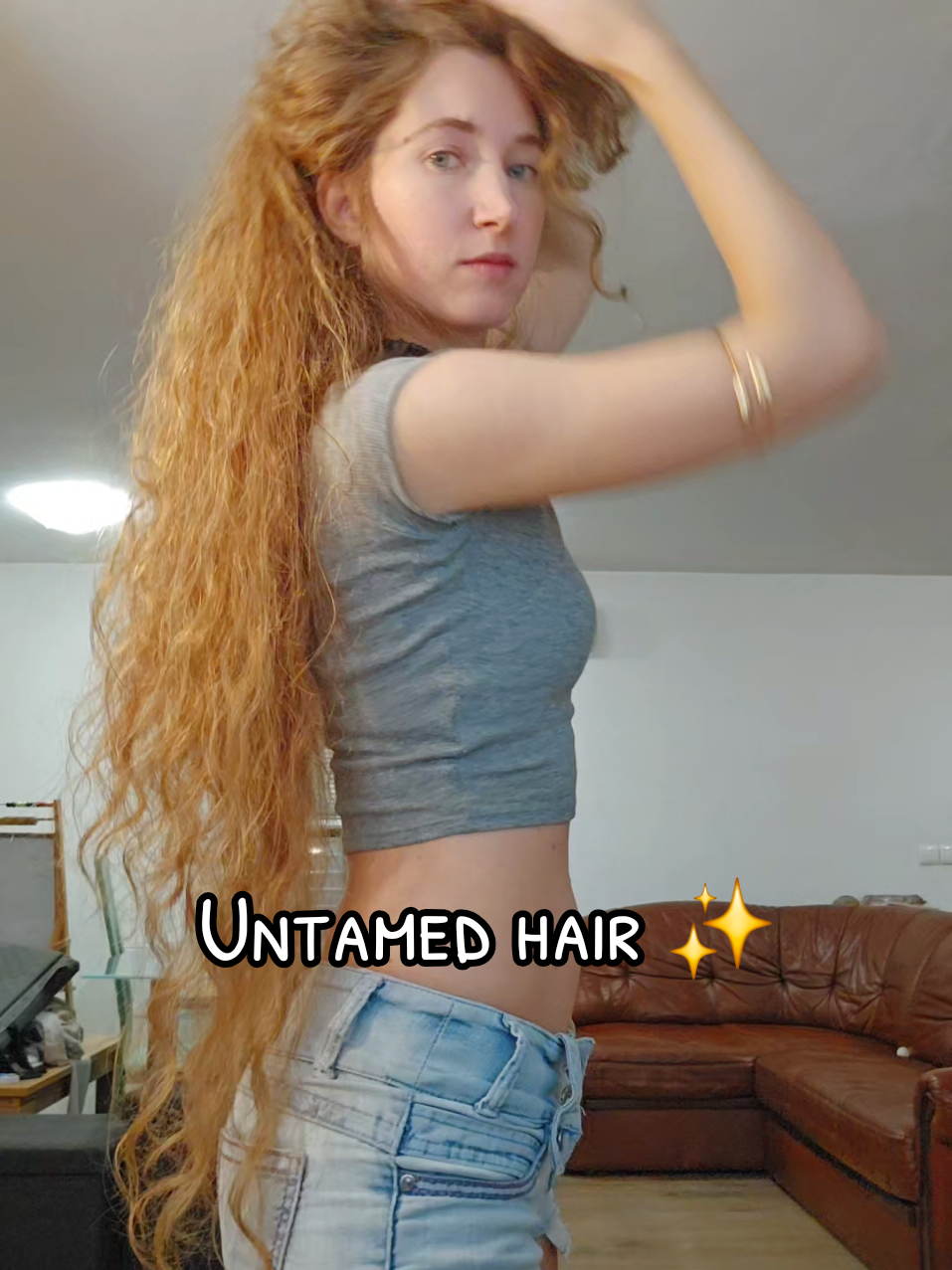 Untamed hair 🌿 #fypシ #longhair #hairstyle #hairtok 