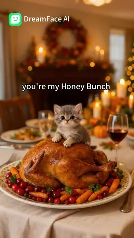 Turkey dreams! This cute kitten is ready for Thanksgiving. 🦃🐱 #dreamface  #catlipsync #cutecat #cutekitty #thanksgiving 