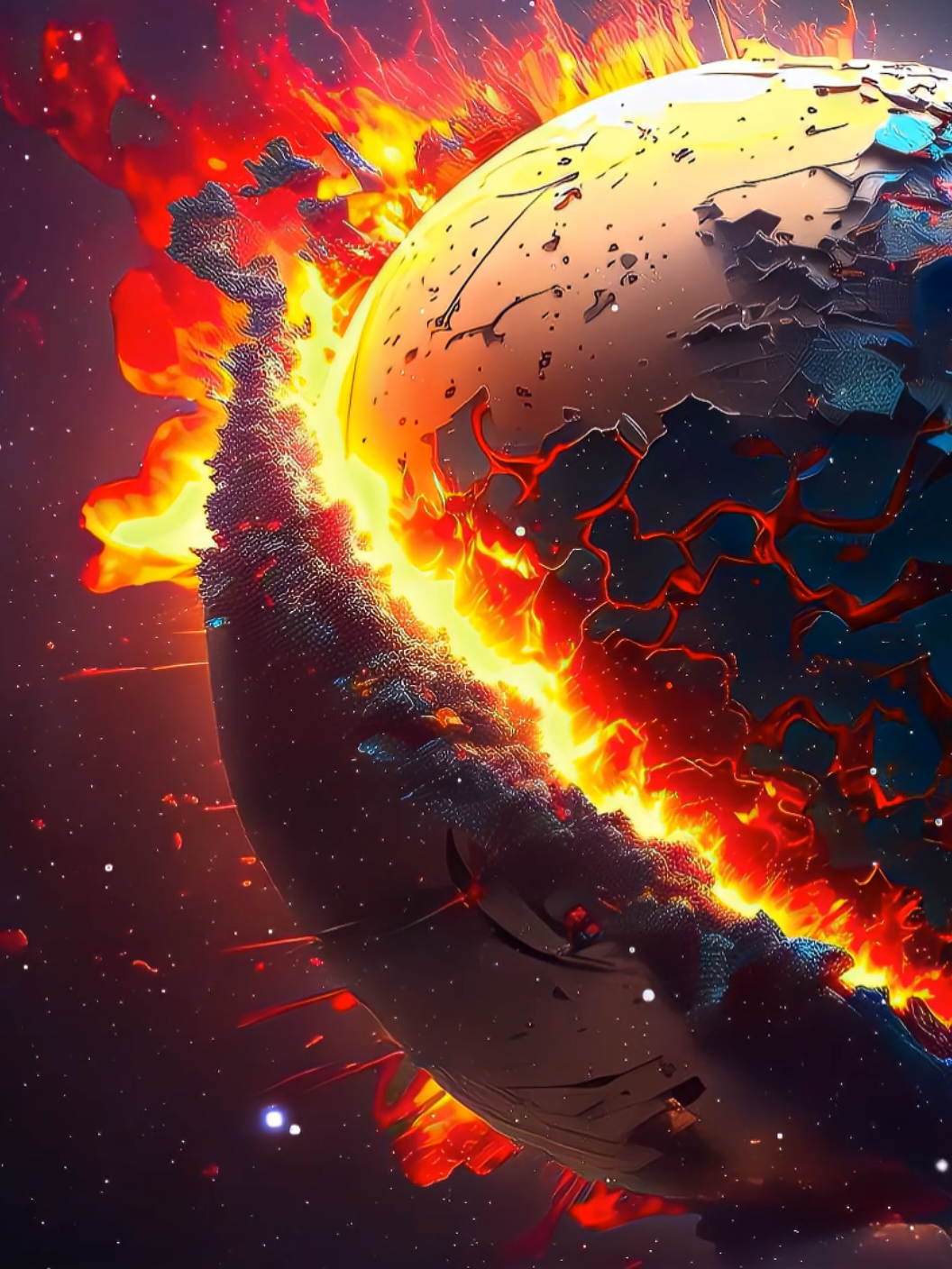 A world on the edge… but every ending is a beginning. #space #Astronomy #universe #apocalypse #edit 