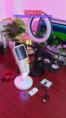 TNW K20 USB Condenser Microphone RGB Gaming Mic Smart Noise Reduction For PC, Phone, Streaming, Gaming 💙✅ #microphone #tnw #wirelessmic #tiktoksale #tiktokfinds 