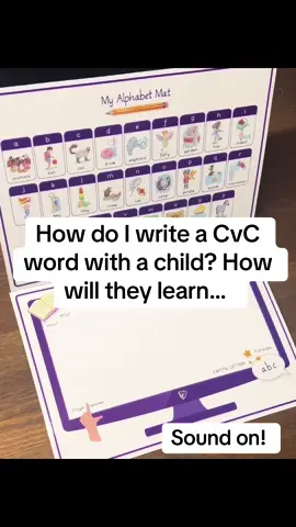 How do I write a CvC word with a child? How will they learn… #cvcwords #earlywriting #phonics #mums #earlylearning 