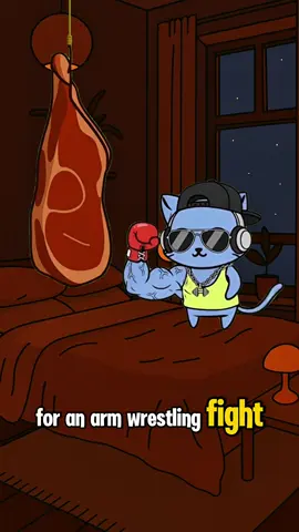 My brother has a monster arm 💪 #animation #digitalart #catmemes #funnysong #silly 