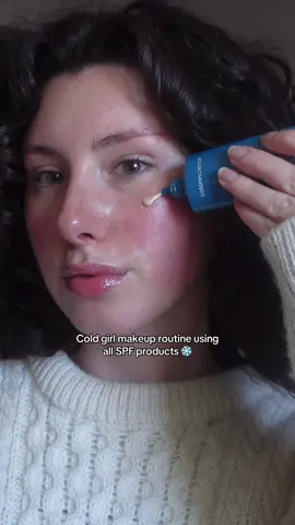Cold-girl makeup… but make it SPF only. ❄️✨#spfmakeup #colorescience #coldgirlmakeup #wintermakeup 