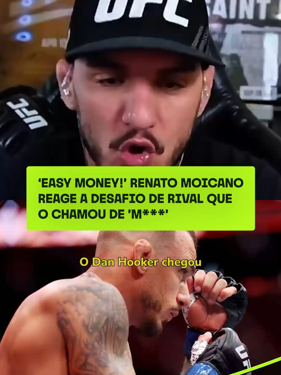 ACEITOU, MAS NÃO VAI PARA A AUSTRÁLIA! Recém-derrotado por Arman Tsarukyan, o norte-americano Dan Hooker convocou Renato Moicano para um duelo. Segundo Hooker, os dois 