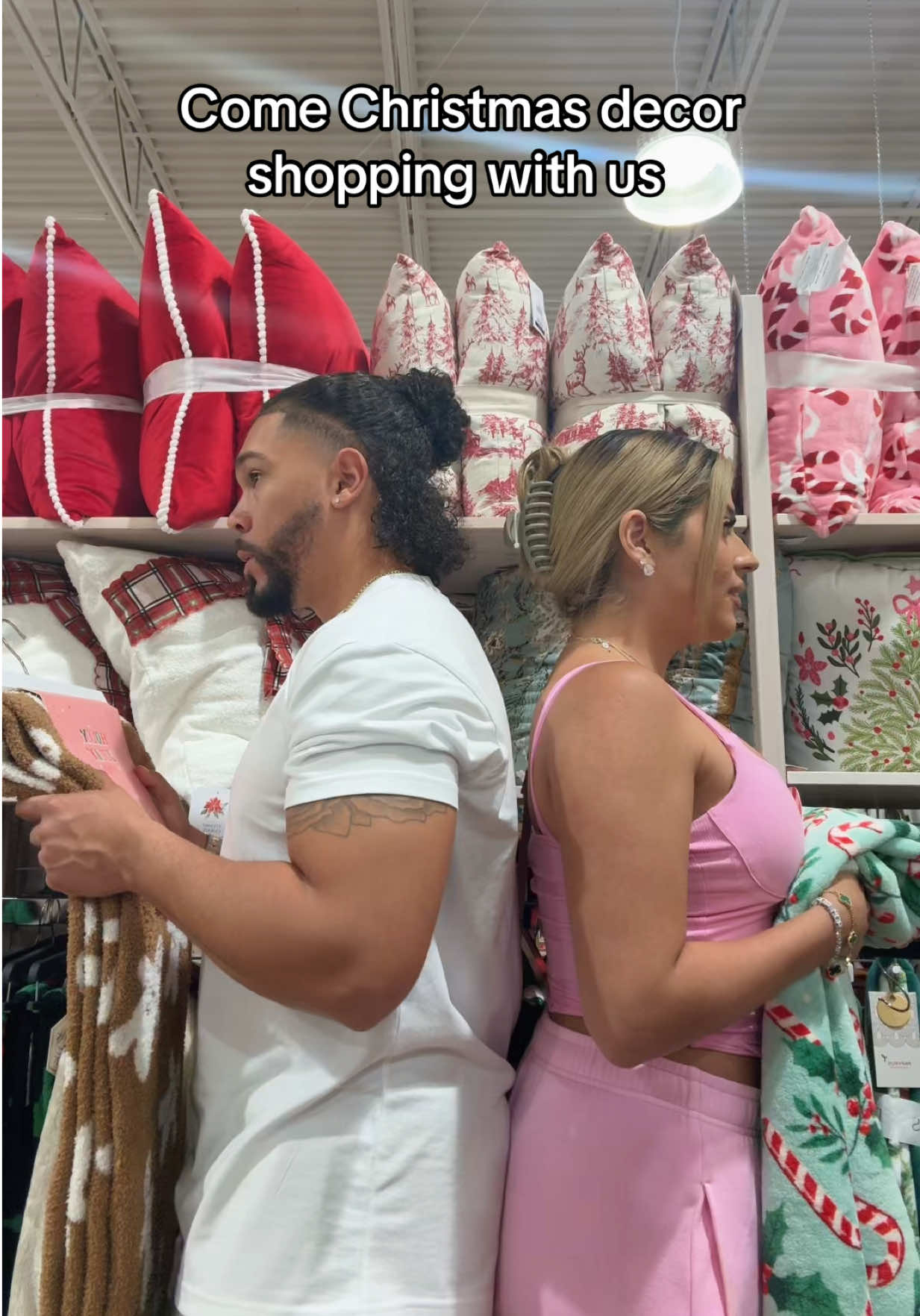 Who picked better items? 😭🎄 #antxana #christmas #shopping #decor #couple 