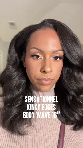 Sensationnel Kinky Edges Kinky Body Wave 18” Accidentally ripped my favorite wig, Sensationnel Kinky Edges Blow out 20,” in half! 😭 butttt I ordered another one and I had this wig on hand. I tweezed most the kinky edges away. I don’t have a full review up just this video. She’s pretty. I folded her under and wore her as a half wig today. @Sensationnel_hair  #sensationnelhair #syntheticwig #sensationnelkinkyedge #syntheticwiginstall #wiginfluencer 