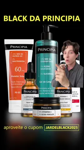 ÚLTIMOS DIAS da Black Friday da Principia.  Ahhh tá acabando! Mas calma, com nosso CUPOM: JARDELBLACK2025 você ganha ainda 20% OFF depois só usar o cupom: JARDEL Aproveita e corre já no site da @principiaskincare  #principiaskincare #principia #blackfriday 
