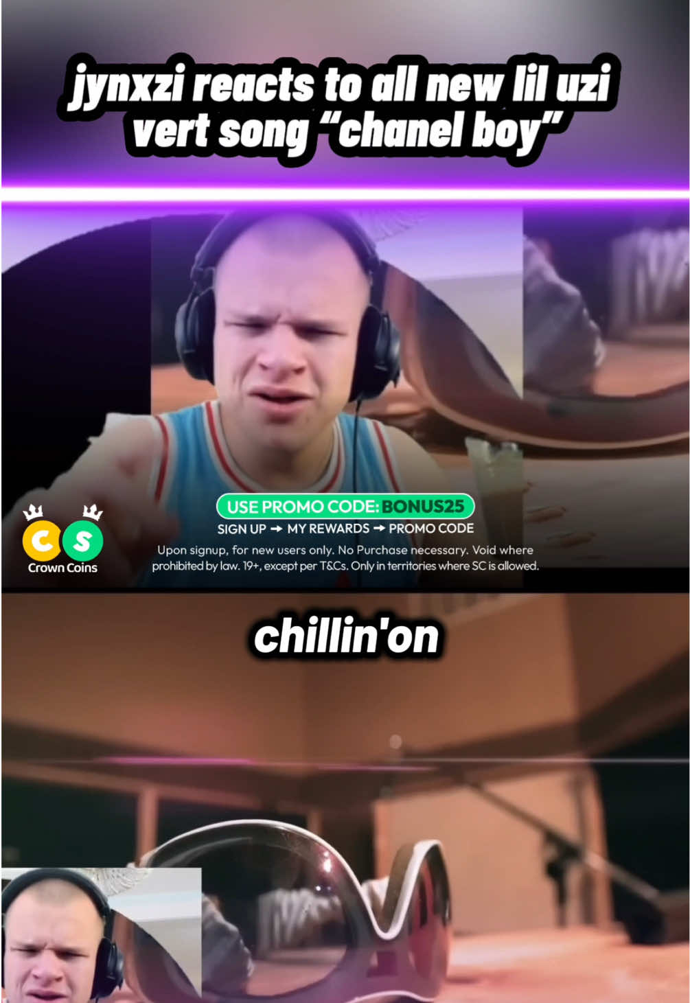 @Jynxzi  reacts to all new lil uzi vert song “chanel boy” #jynxzi #jynxziclips 