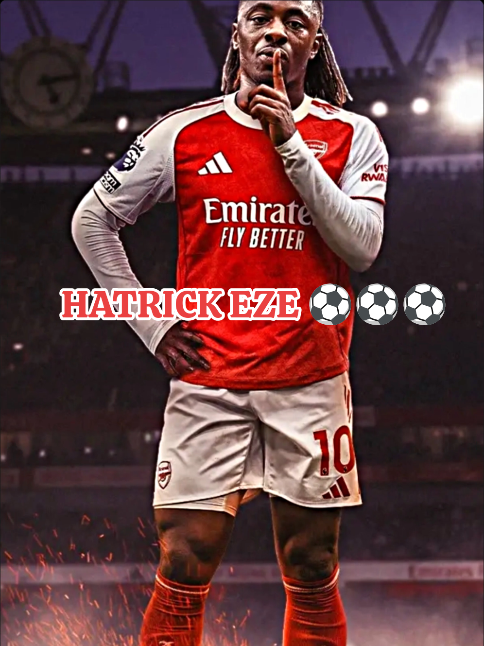 WHO EZE?  EZE HATRICK !!! ⚽⚽⚽  Come On, GUNNER'S.  #arsenal #tottenham #derbylondon #eze #arsenalfans 