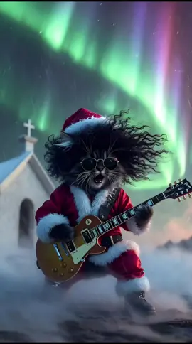 🎅🎅Merry Christmas 🎅🎅 November Rain - Guns N' Roses  #merrychristmas #catmeme #rock #foryou #aiart  @ThunderWaveAI 