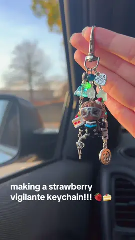 strawberry vig keychain!!! 🍓🍰 had no idea what i was doing w this one! #vigilante #adrianchase #peacemaker #xyzbca #fyp 