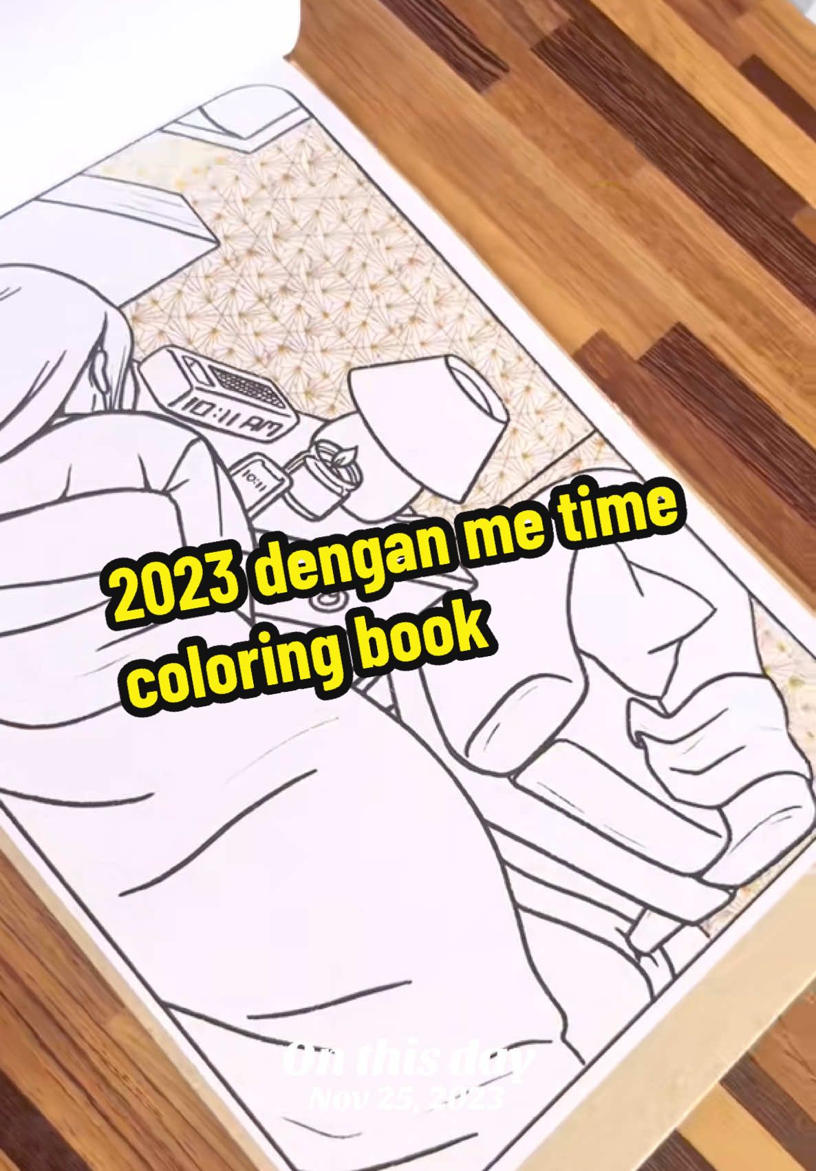#onthisday #metimecoloringbook ah rindu nak warna buku ni dsn rindu nak washi washi lah!