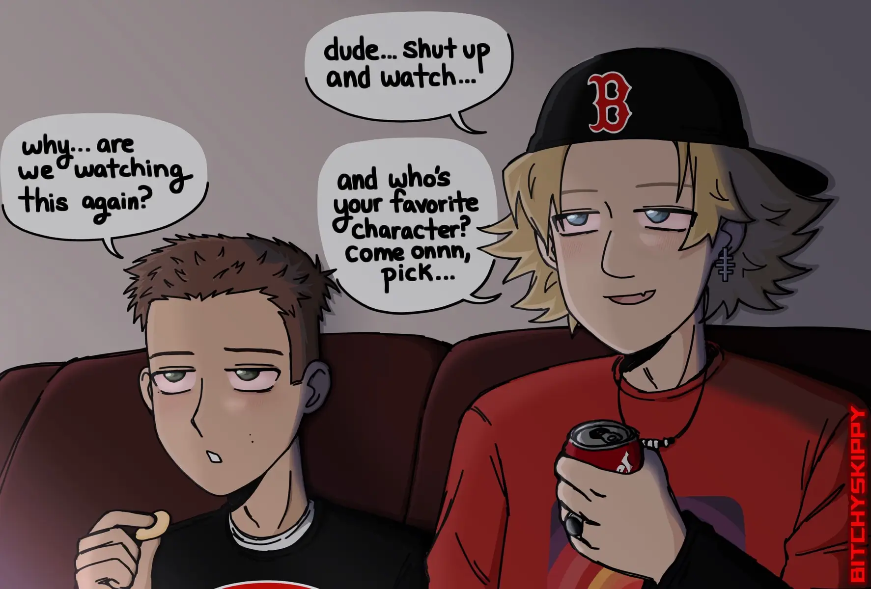 repost!!!! request for dylan and eric to be faded, watching mlp (ironically!)