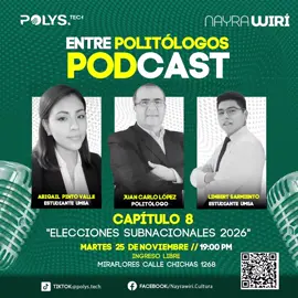 Elecciones Subnacionales 2026 Martes 25 de noviembre. 19:00hrs ingreso libre  #podcast #polys_tech #politica #bolivia 