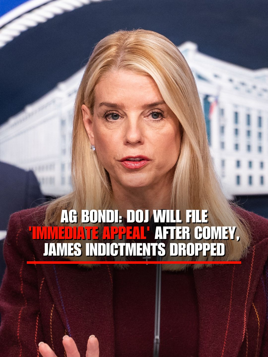 JUST IN: AG Pam Bondi says the DOJ 