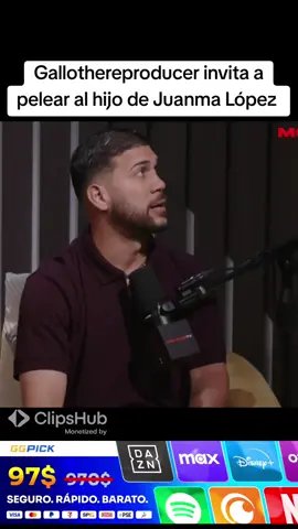 GGPICK Gallothereproducer invita a pelear al hijo de Juanma López. #paratii #puertorico🇵🇷 #clips #gallotheproducer #moluscotv 