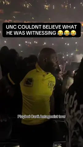 Unc didnt know what to think 🤣 #unc #playboycarti #antagonisttour #fyp #hoodmemes 