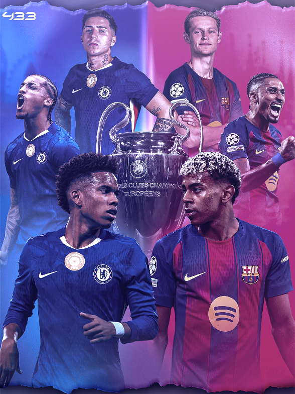 MATCH DAY‼️ Chelsea vs Barcelona 🏆 #championsleague GW5 📅 26 November 2025 🏟️ Stamford Bridge ⏰ Pukul 03.00 WIB 📺 Live SCTV / Vidio Prediksi guyss? 🧐 - - #fcbarcelona #chelsea  #football #foryoupage 