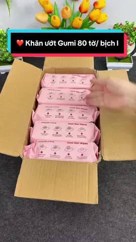 Trả lời @mẹ Mon xây kênh ❤️ Khăn ướt Gumi 80 tờ/ bịch đang có voucher còn hỗ trợ ship về tận nhà quá rẻ #khanuotgumi #cindythuytichcuc