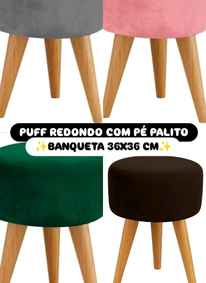 Transforme seu cantinho com esse Puff Redondo super estiloso! 😍✨ Compacto, confortável e com aquele pé palito que dá um charme retrô irresistível 😌🔥 Ideal pra sala, quarto ou onde sua criatividade mandar! 🛋️💫 #foryoupage #decor #foryou #Home #viral 
