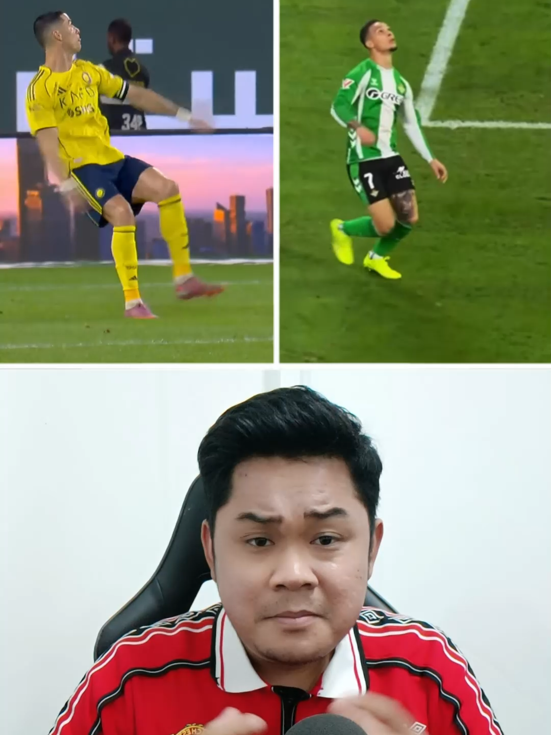 Goat ទាំងពីរ bicycle kick ដូចគ្នាតែវាសនាខុសគ្នា📷#Ronaldo #Antony #foryoupage #foryou #fyp