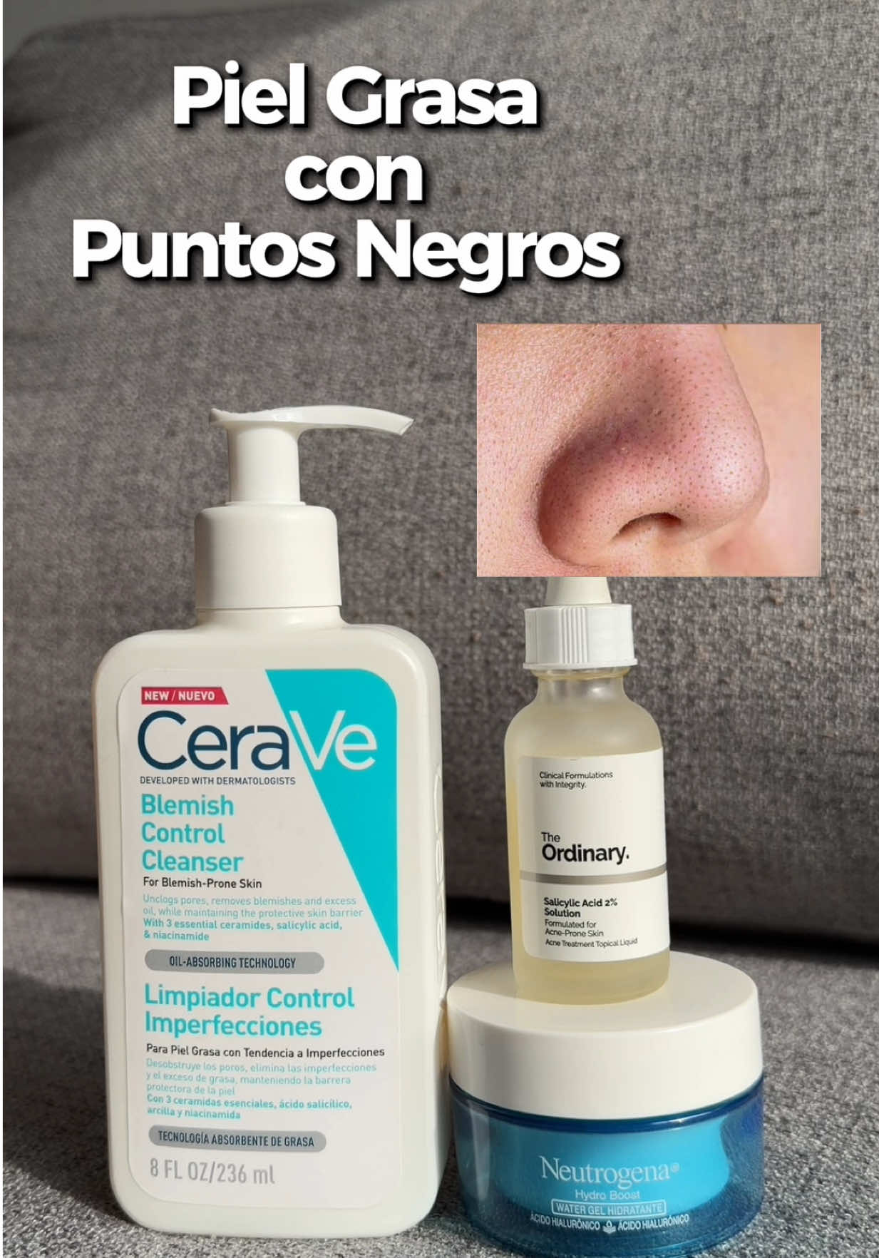 Rutina para eliminar tus Puntos negros #ceraveskincare #puntosnegros #rutinadeskincare #pielgrasa #GlowUpCetaphil 